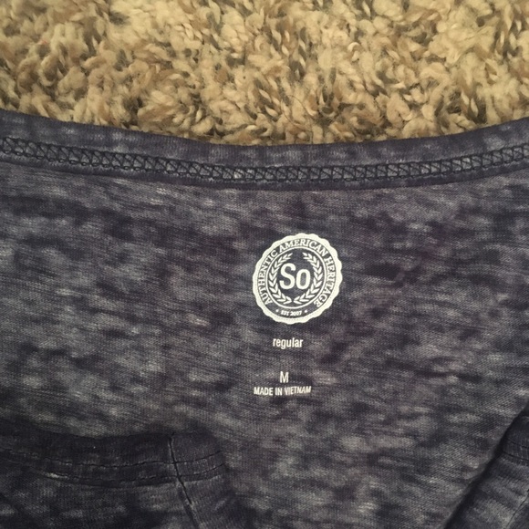 Distressed cotton quarter sleeve medium top - Picture 3 of 3